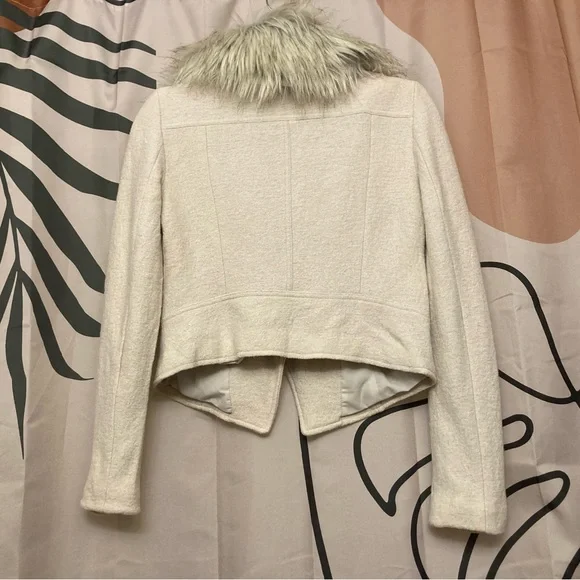 Ann Taylor Luxurious Cream Wool Blend Jacket - Picture 4 of 8